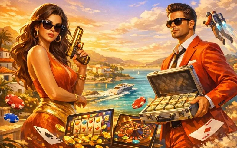 Vegasino app heist jetpack banner